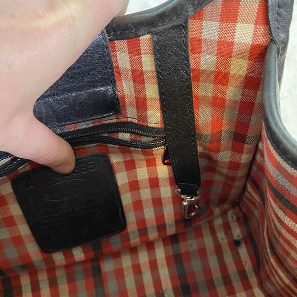 Brighton Black Crocodile Leather Handbag Medium Shoulder Bag Silver Hardware‎ - Picture 10 of 16